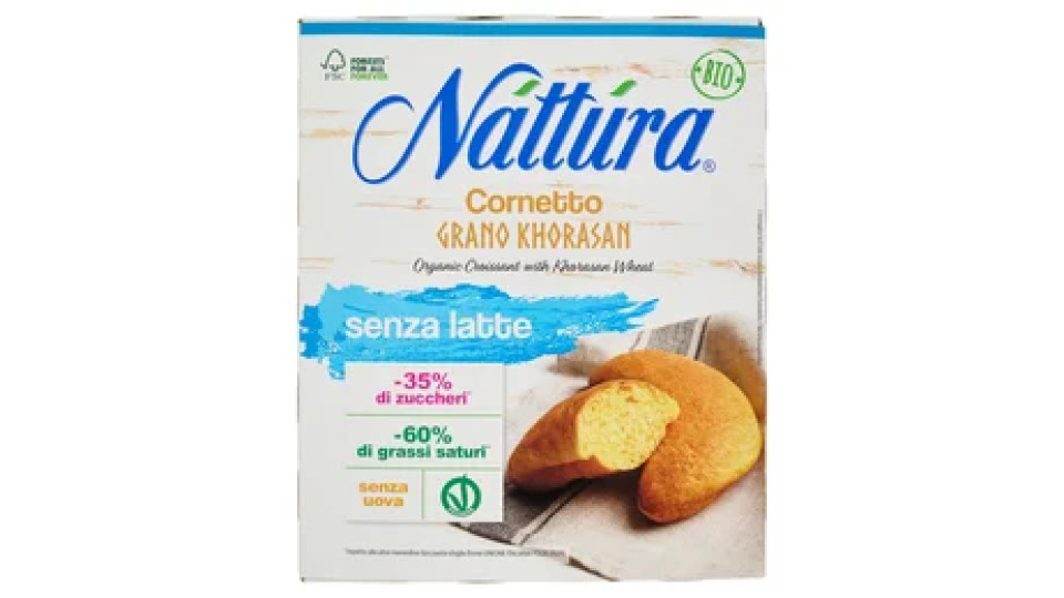 Náttúra Cornetto Grano Khorasan senza latte Bio 4 x 40 g