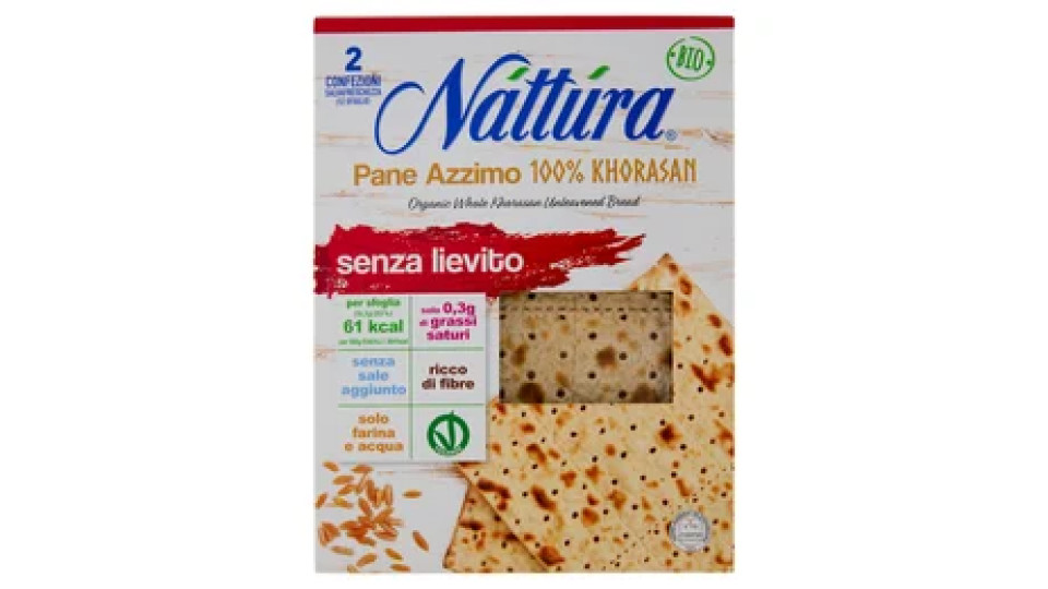 Náttúra Pane Azzimo 100% Khorasan Bio senza lievito 200 g