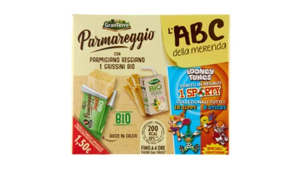 Parmareggio l'ABC della merenda con Parmigiano Reggiano e Grissini Bio