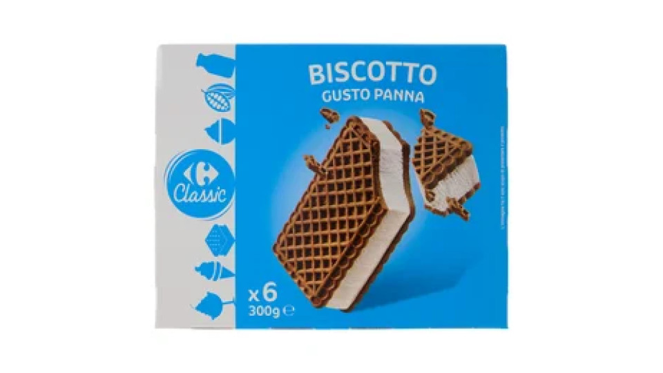 Carrefour Classic Biscotto Gusto Panna 6 x 50 g