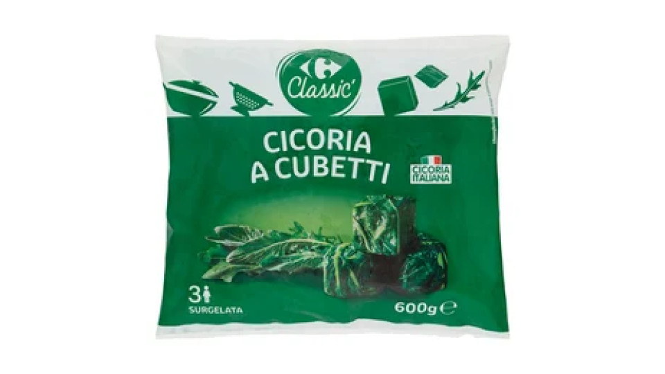 Carrefour Classic Cicoria a Cubetti Surgelata 600 g