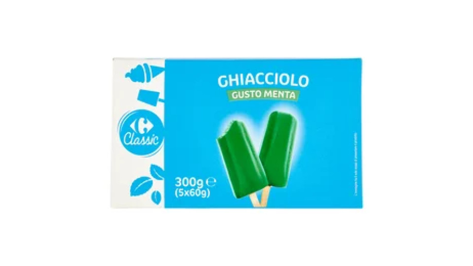Carrefour Classic Ghiacciolo Gusto Menta 5 x 60 g