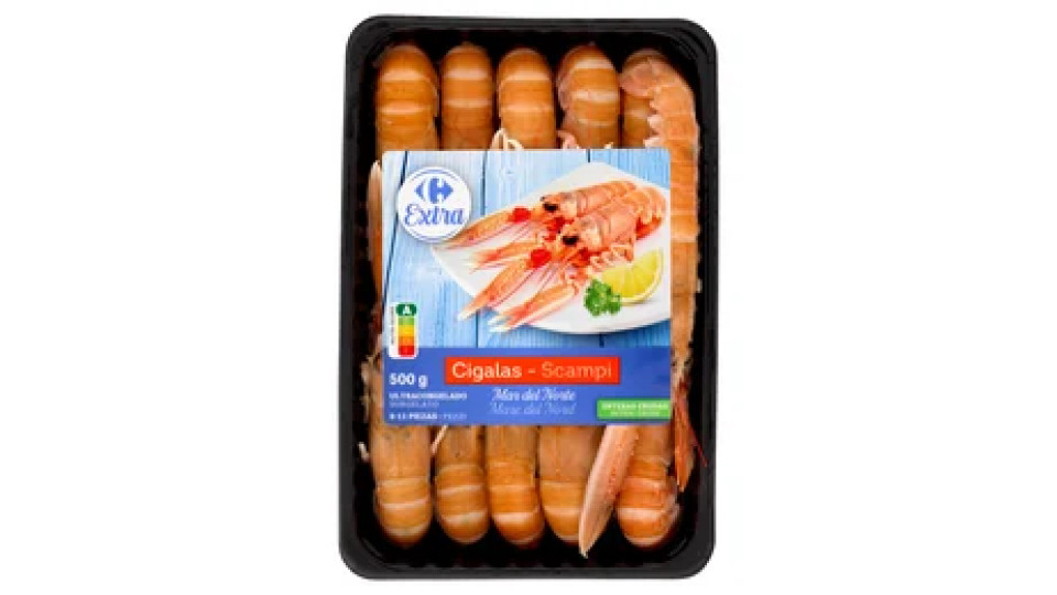 Carrefour Extra Scampi Interi Crudi Surgelato 500 g