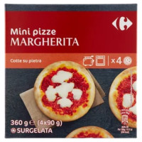 Carrefour Mini pizze Margherita Surgelata 4 x 90 g