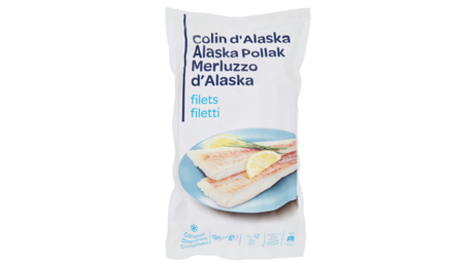 Colin d'Alaska Merluzzo d'Alaska filetti Congelato 950 g