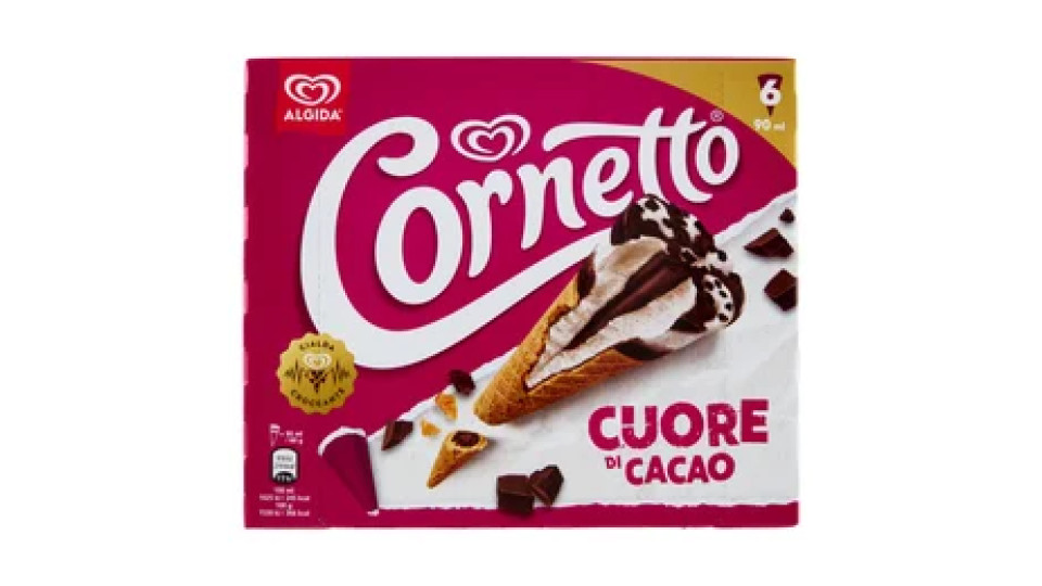 Cornetto Cuore di Cacao 6 x 60 g