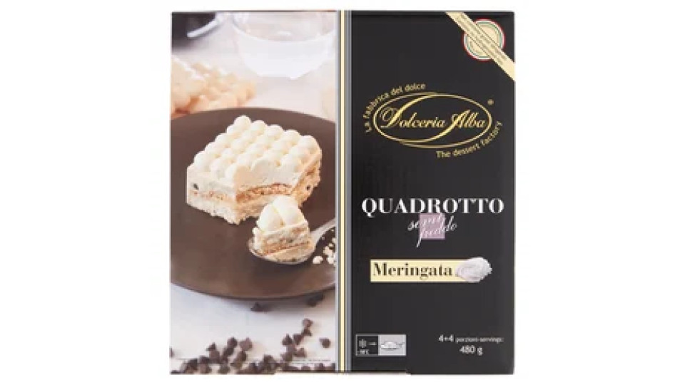 Dolceria Alba Quadrotto semi freddo Meringata 4+4 porzioni 480 g