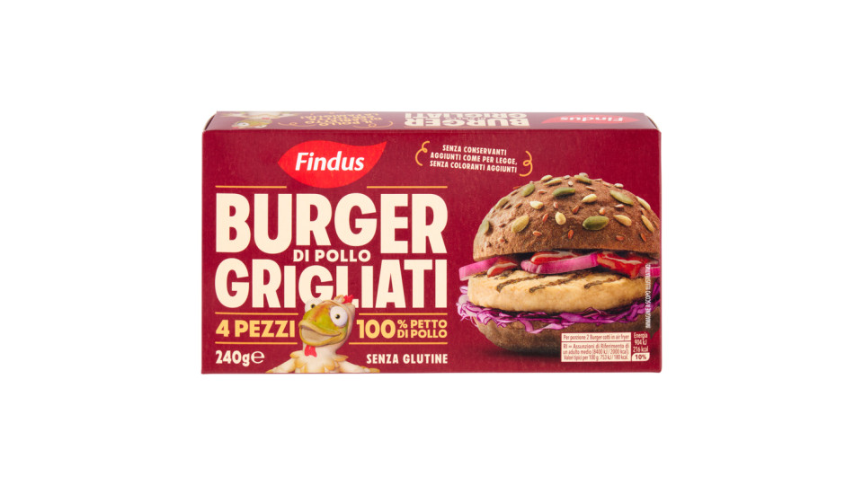 Findus Burger Grigliati di Pollo 240 g