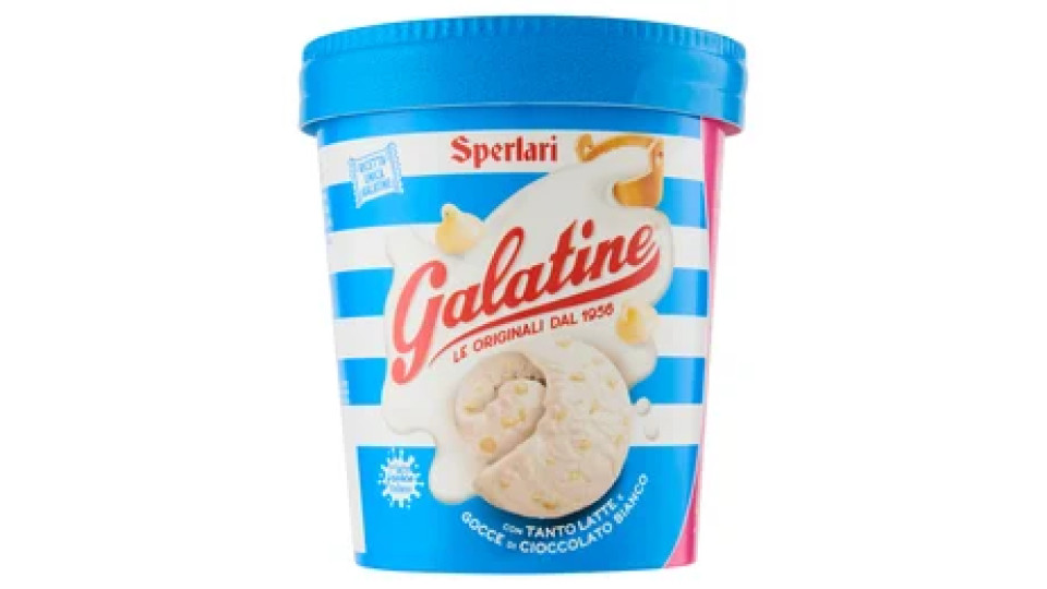 Galatine Gelato con Tanto Latte e Gocce di Cioccolato Bianco 500 ml