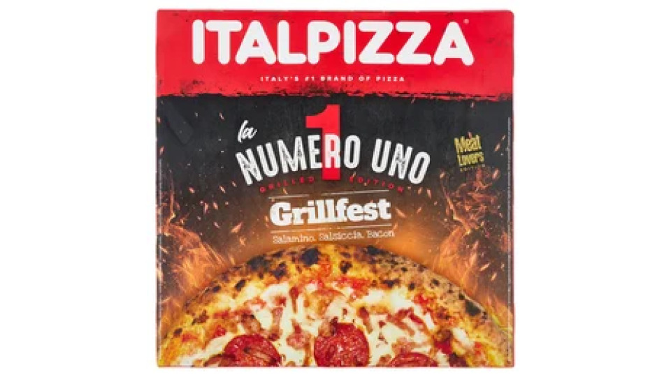 Italpizza la Numero Uno Grillfest Salamino, Salsiccia, Bacon Meat Lovers Edition 425 g