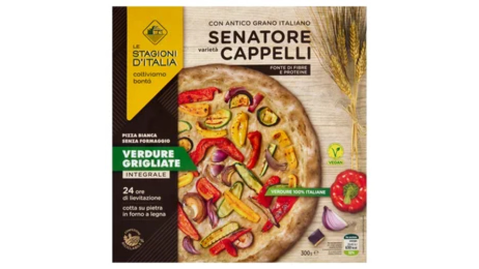 Le Stagioni d'Italia Pizza Bianca Verdure Grigliate Integrale Senatore varietà Cappelli 1 x 300 g