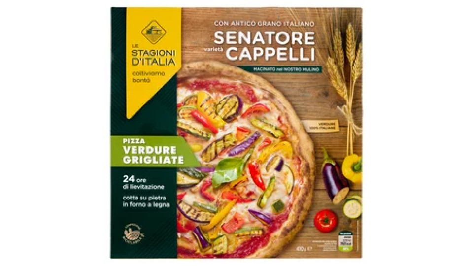 Le Stagioni d'Italia Pizza Verdure Grigliate Senatore varietà Cappelli 410 g