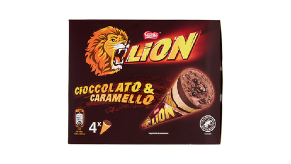 LION Cono Cioccolato & Caramello 4x72g