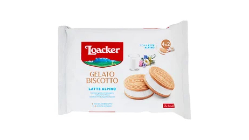 Loacker Gelato Biscotto Latte Alpino 4 x 66 g