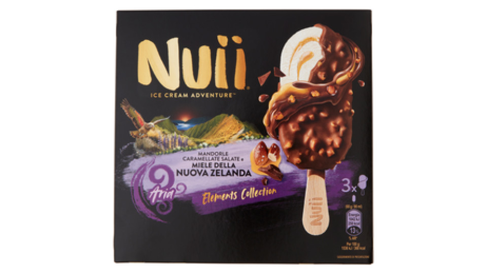 NUII Mandorle Caramellate Salate e Miele della Nuova Zelanda 3 x 68 g