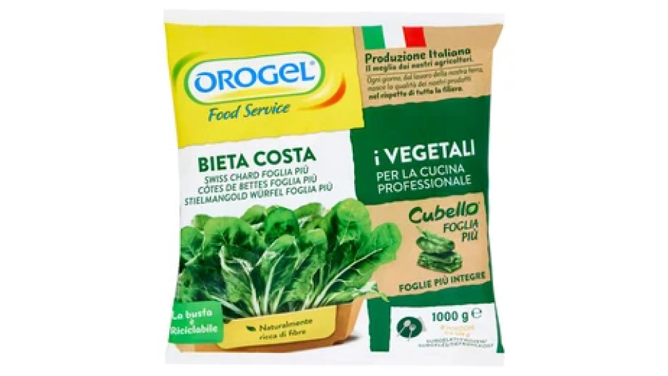 Orogel Cubello Bieta Costa Foglia Più Surgelati 1000 g