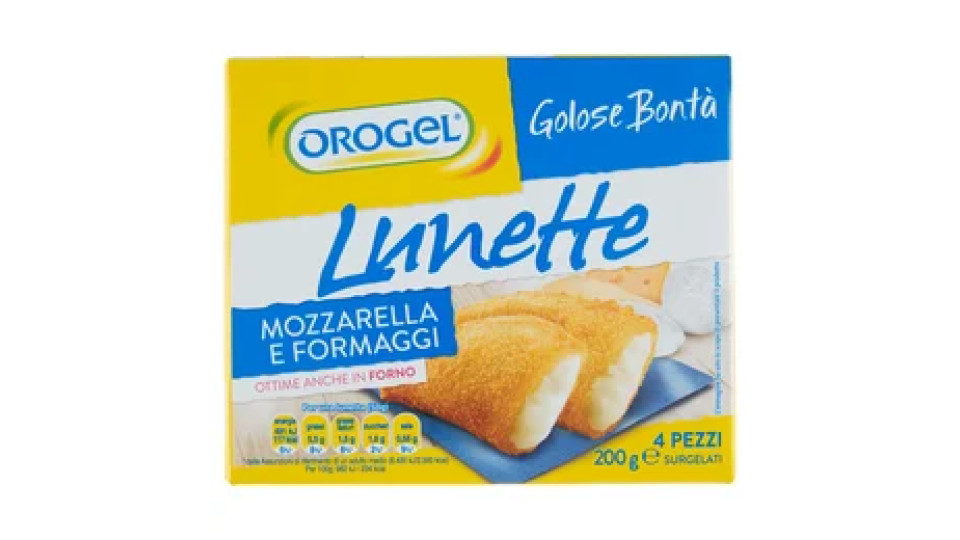 Orogel Golose Bontà Lunette Mozzarella e Formaggi Surgelati 4 x 50 g