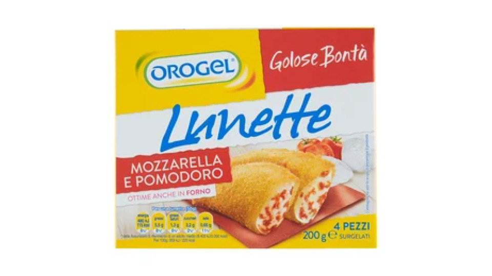 Orogel Golose Bontà Lunette Mozzarella e Pomodoro Surgelati 4 x 50 g