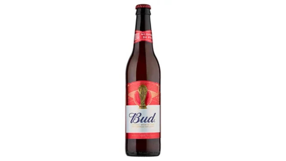 Bud Birra lager internazionale grafica FIFA bottiglia 50 cl