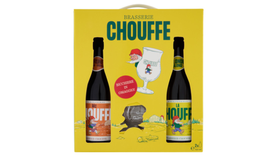 Chouffe Mc Chouffe Brune, La Chouffe Blonde 2 x 750 ml + 1 Bicchiere