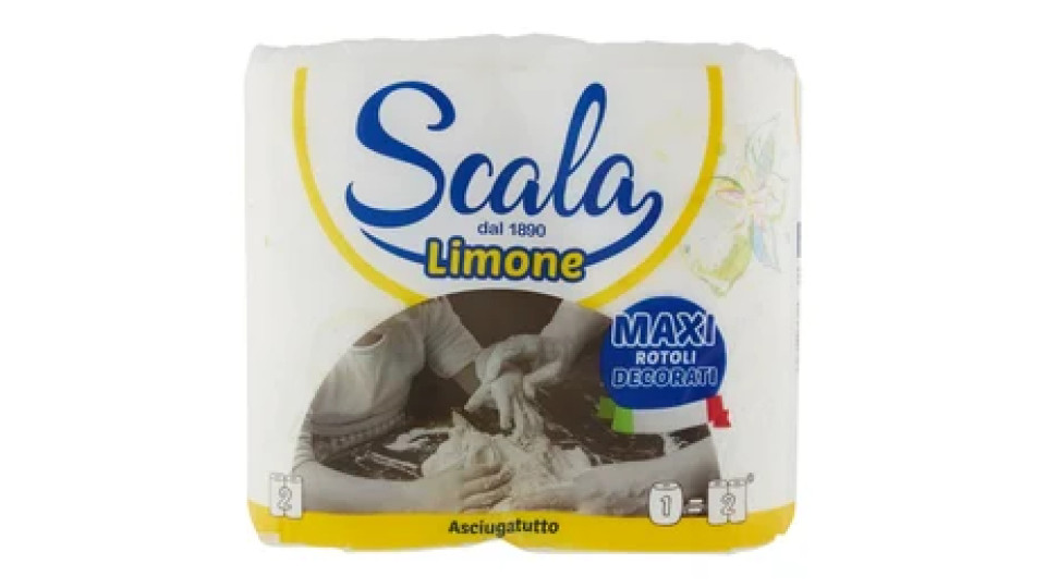 Scala Limone Asciugatutto Maxi Rotoli Decorati 2 pz