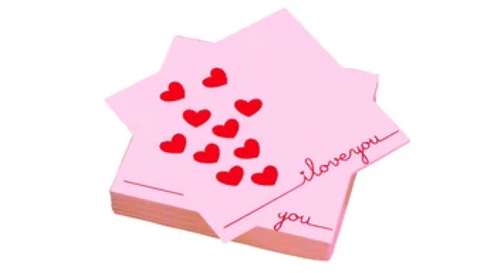 20 tovaglioli 33x33 cm 3 veli Petit Coeur