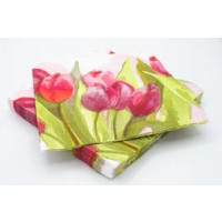20 tovaglioli 40x40cm 3 veli Tulipano Rosa