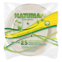 25 piatti fondi 23 cm materiale bio