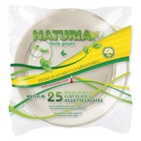 25 piatti piani 23 cm materiale bio