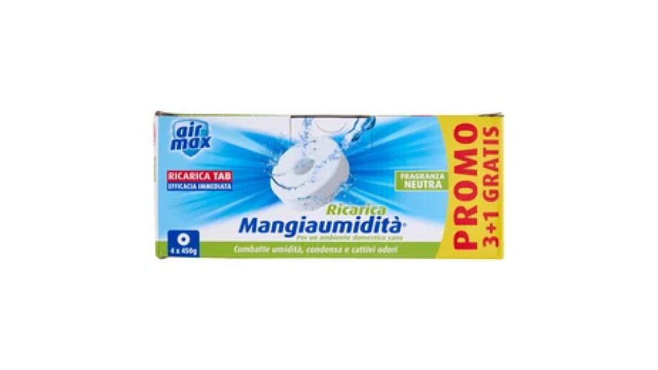 air max Mangiaumidità Ricarica Tab Fragranza Neutra 4 x 450 g