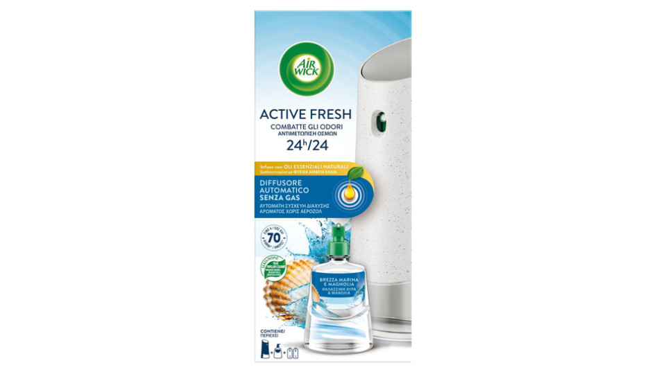 Air Wick Active Fresh Profumatore Abiente Completo Brezza Marina e Magnolia