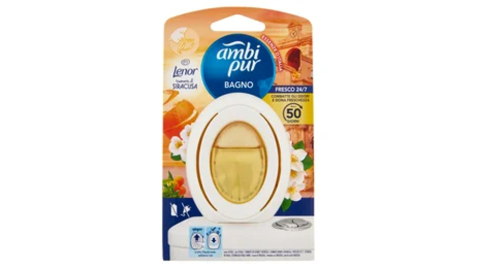Ambi Pur Bagno Profumatore per Ambienti Elimina e Previene gli Odori, Tramonto di Siracusa 7,5 ml