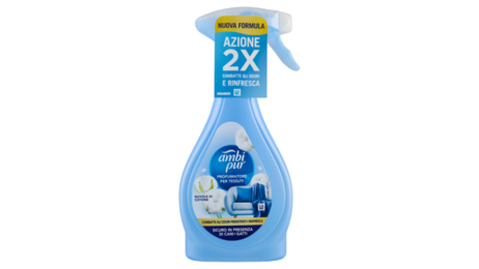 Ambi Pur Profumatore per Tessuti, Nuvole di Cotone 385 ml