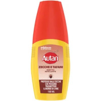 Autan Zecche e Tafani Vapo Spray Forte, Repellente Zanzare e Zecche con Azione Protettiva Duratura Fino a 12 ore di protezione, Ideale per Viaggiatori, 100 ml