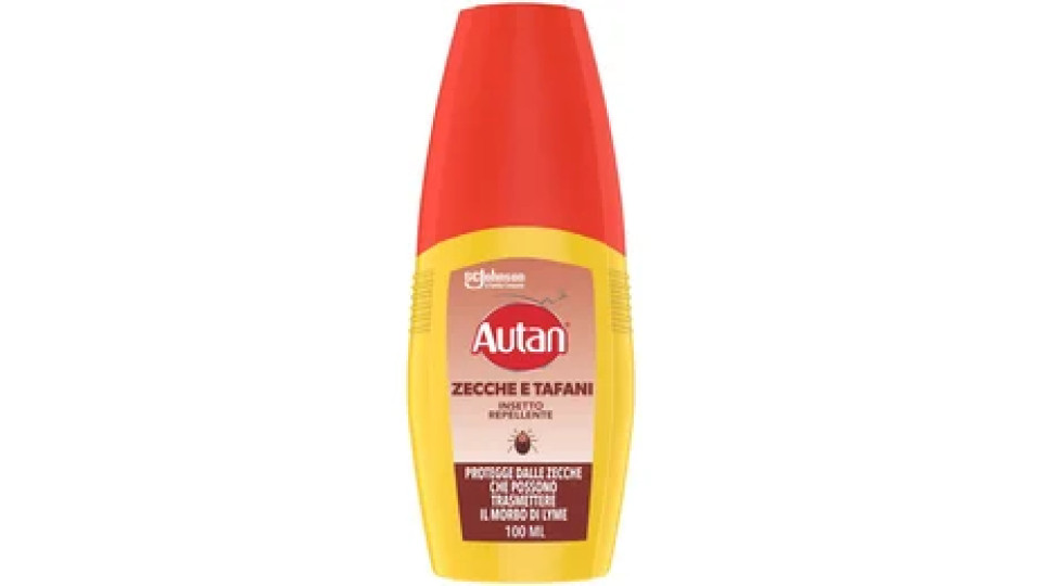 Autan Zecche e Tafani Vapo Spray Forte, Repellente Zanzare e Zecche con Azione Protettiva Duratura Fino a 12 ore di protezione, Ideale per Viaggiatori, 100 ml