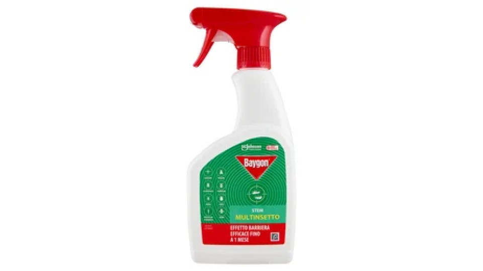 Baygon Multinsetto Trigger Insetticida, Azione rapida, effetto barriera 1 mese, 1 Trigger da 500 ml
