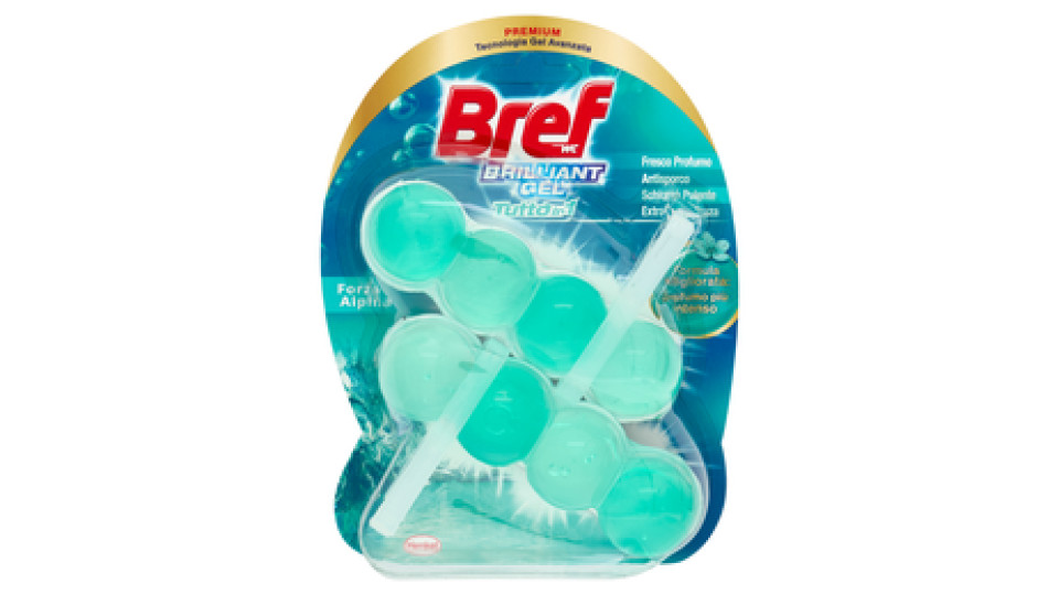 BREF WC Brilliant Gel Tutto in 1 Forza Alpina 2 x 42 g