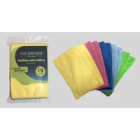 Carrefour 3614612356119 Panno per la Pulizia Microfibra, Poliammide Colori assortiti 10 pz