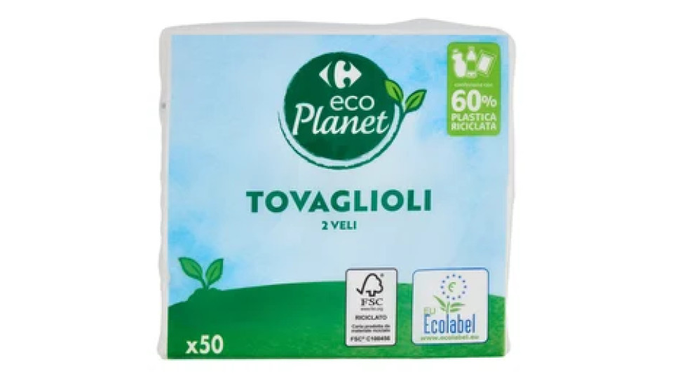 Carrefour eco Planet Tovaglioli 2 Veli 50 pz