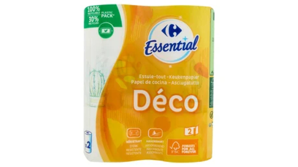 Carrefour Essential Asciugatutto Déco 2 pz