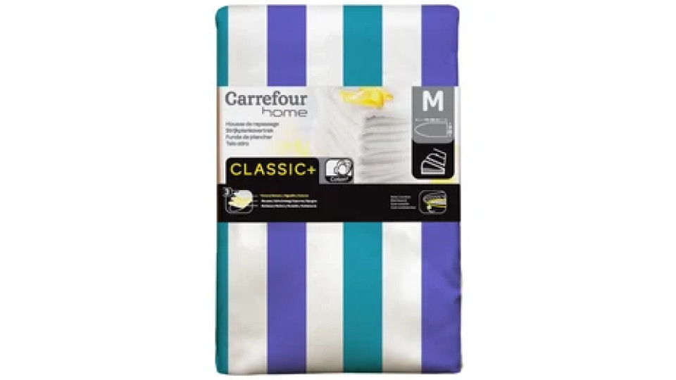 Carrefour Home 97464 rivestimento per asse da stiro Cotone, Tessuto, Tessuto felpato Multicolore