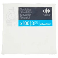 Carrefour home Tovaglioli 3 veli 40x40 cm* 100 pz