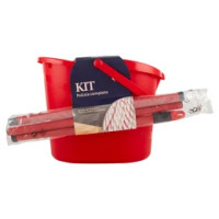 Carrefour Kit Pulizia completo secchio con strizzatore, mop tnt, manico componibile