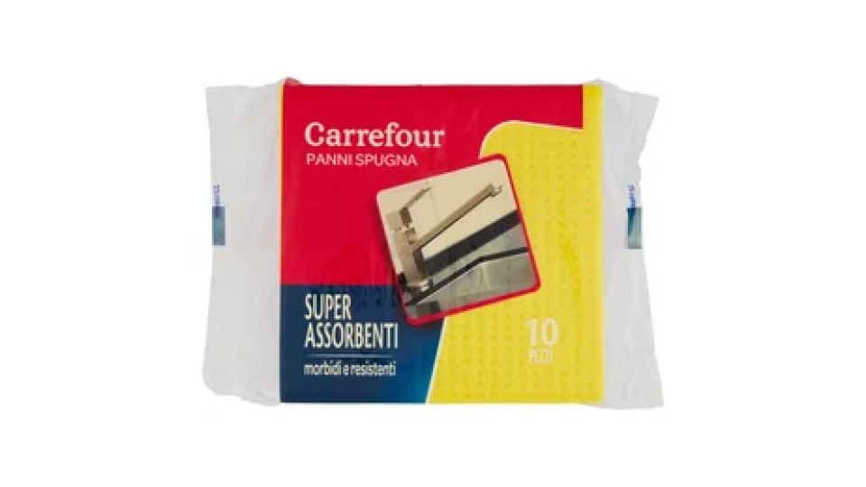 Carrefour Panni Spugna 10 Pezzi