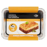 Carrefour Vaschette in Alluminio con Coperchio 5-7 Porzioni 5 pz