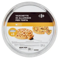 Carrefour Vaschette in Alluminio per Torta 3 pz