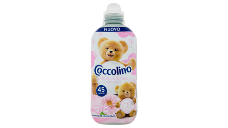 Coccolino Ammorbidente Concentrato Delicato & Soffice Petalo di rosa 45 Lavaggi 952 ml