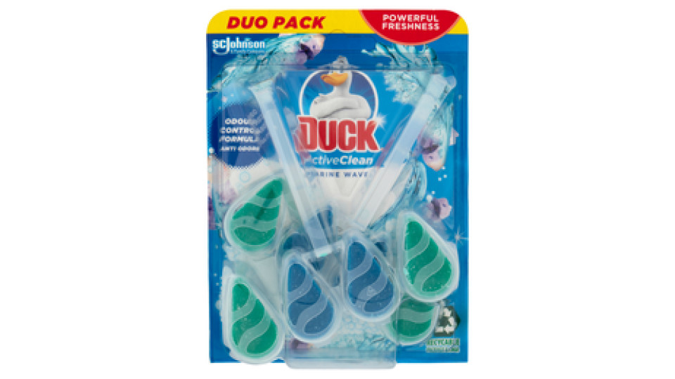 Duck Active Clean Duopacco, fragranza Marine 2x38,6gr