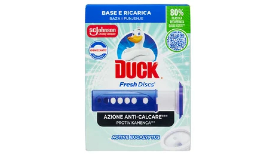 Duck Fresh Discs - Base per Dischi Gel Igienizzanti WC, Fragranza Eucalipto 36ml