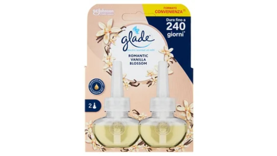 Glade® Liquido Elettrico Doppia Ricarica, Profumatore per ambienti, Fragranza Vaniglia 2x20ml